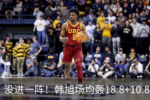 没进一阵！韩旭场均轰18.8+10.8入选世界杯二阵 两项数据皆排第二